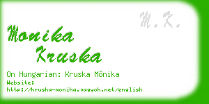 monika kruska business card